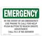 Signmission Safety Sign, OSHA EMERGENCY, 7" Height, Rigid Plastic, In The Event Of An Use Phone To, Landscape OS-EM-P-710-L-10397 - alternate 1